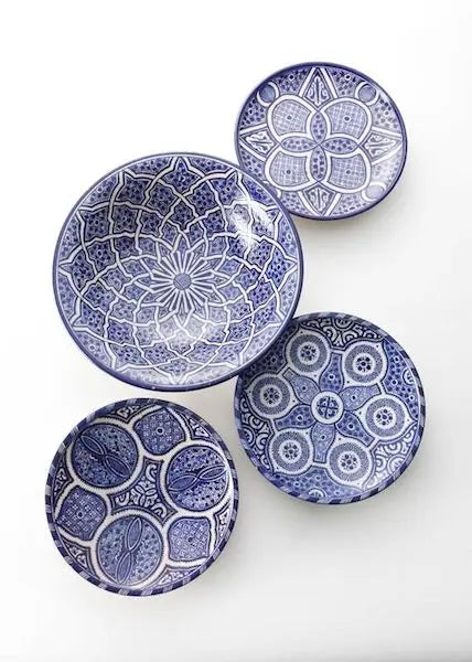 Set of 4 Dinner plates and salad bowl MedinaCrafts